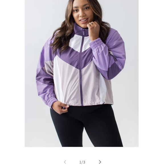 Savvy Jackets & Blazers - Opal Jacket - Purple and White